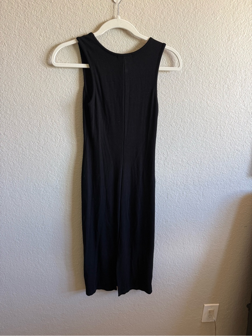 Marine Layer Lexi Rib Sundress Black Sleeveless Maxi Tee Dress Cotton Blend XS - Picture 6 of 7